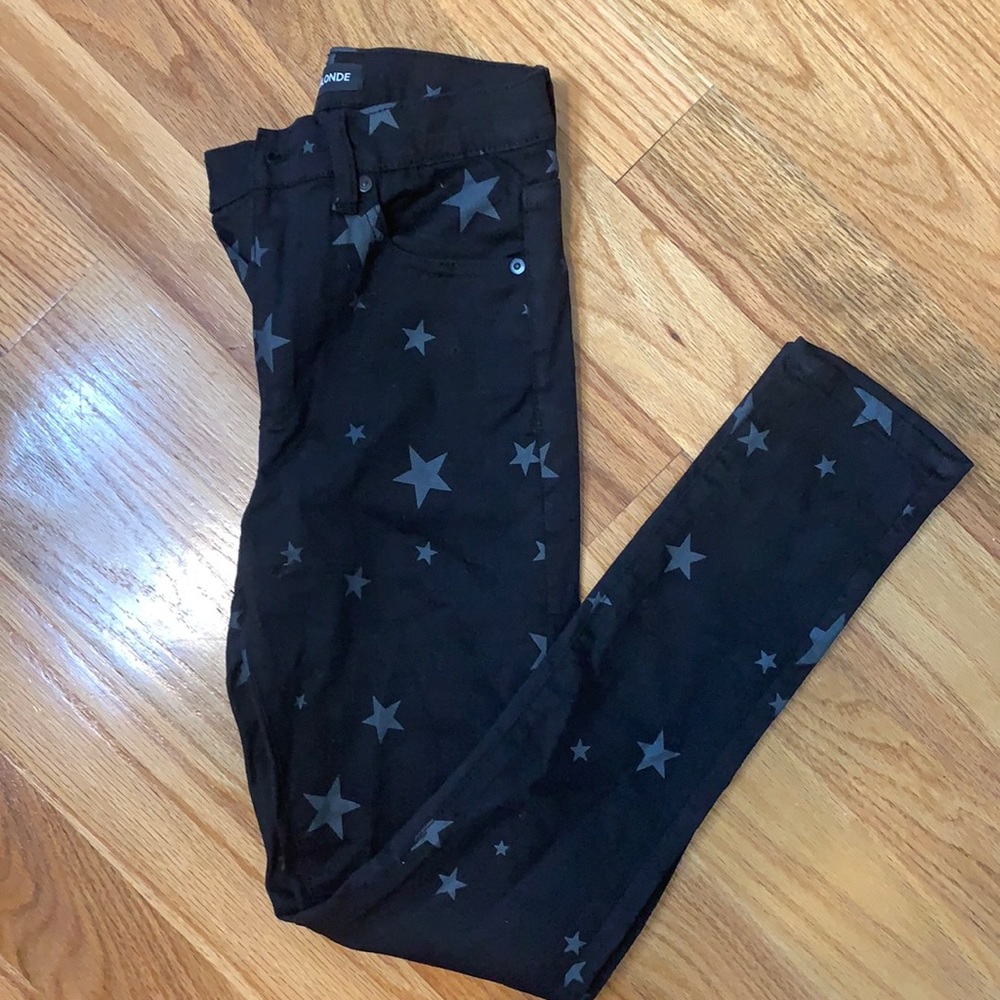 Neon Blonde Black skinny jean